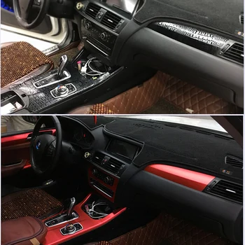 Для BMW X3 F25 X4 F26 2011-2017 Внутренняя Центральная панель управления Дверная ручка Наклейки из углеродного волокна, аксессуары для стайлинга автомобилей