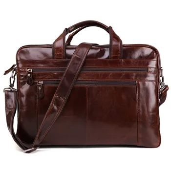 Мужской портфель из натуральной кожи, роскошная сумка, мужская деловая дорожная сумка, Мужская 17-дюймовая сумка для ноутбука, сумка-мессенджер из воловьей кожи