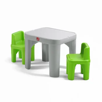 Шаг 2. Набор пластиковых столов и стульев для детей моего размера, серый школьный стол и стул