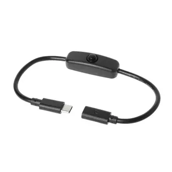 Переключатель удлинительного кабеля Type-C от мужчины к женщине USB-C для Raspberry Pi 4 для источника питания Android