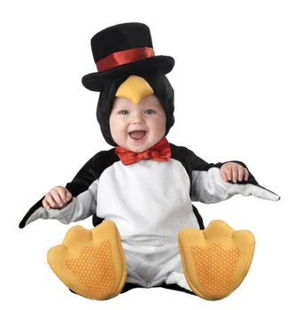 Костюм Пингвина для маленьких мальчиков и девочек, Косплей животных, Одежда для Хэллоуина, костюм Аниме, Милый комбинезон Кигуруми, Праздничный Рождественский наряд