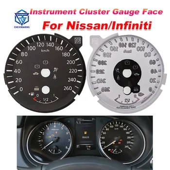 Автомобильный приборный щиток с манометром для Nissan/Infiniti 0-260 км/ч, VDO спидометр, модернизация лицевой панели приборной панели