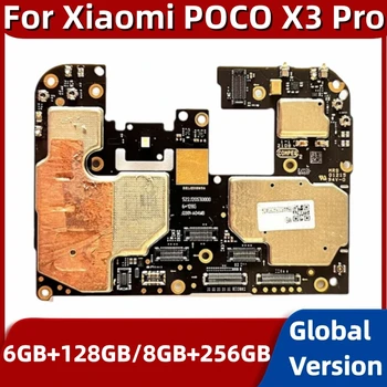 Оригинальная разблокированная материнская плата Xiaomi Mi Poco X3 Pro, основная плата 128 ГБ 256 ГБ встроенной памяти, логическая плата Полностью протестирована