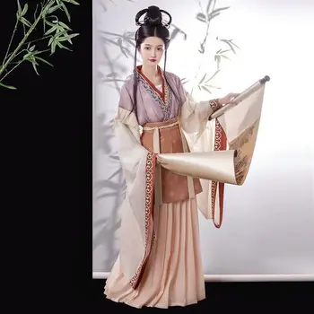 Женское платье Hanfu, Древнекитайские комплекты Hanfu, Женский сценический костюм для Съемок, костюм для Косплея на Хэллоуин, костюм Hanfu для женщин