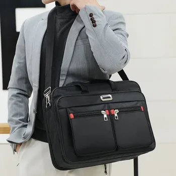 Офисная сумка, мужская сумка для ноутбука с плечевым ремнем, дорожный деловой портфель, сумка, повседневные сумки-мессенджеры
