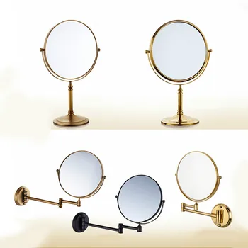Увеличительное зеркало для ванны ZGRK Настенное Зеркало для макияжа Аксессуары для ванной Комнаты Регулируемое косметическое зеркало Зеркало для ванной комнаты с двумя гранями