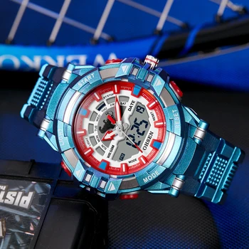 Мужские Спортивные часы 2023 OHSEN 50M Водонепроницаемые Для Плавания Цифровые Кварцевые Наручные Часы Водонепроницаемые Военные Мужские Часы Relogio Masculino