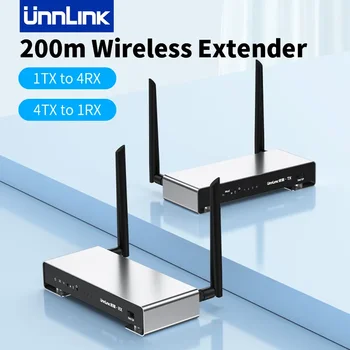 Unnlink 200M Wileless HDMI Видеопередатчик и приемник KVM 5G 1080P Удлинитель адаптер дисплея ключ для ТВ-монитора Проектора