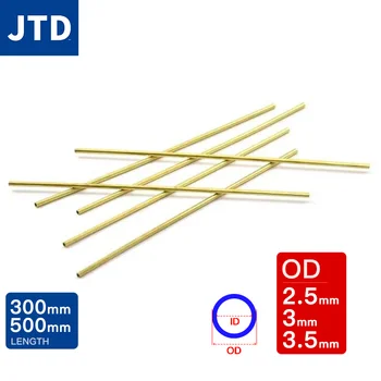 Латунная труба JTD наружный диаметр 2,5 3 3,5 мм 300 500 мм длина OD 2,5 мм 3 мм 3,5 мм Полая прямая круглая тонкая латунная трубка трубопровод