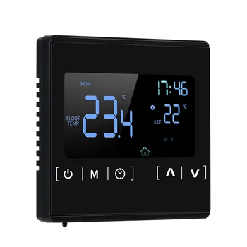 Интеллектуальный термостат для подогрева пола, мощный переключатель контроля температуры на сенсорном экране, регулятор температуры