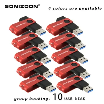 SONIZOON Стабильный и быстрый USB флэш-накопитель 3,0 10 шт./лот, 32 ГБ/64 ГБ/128 ГБ, флеш-накопитель для личного использования/Оптовый U-диск флешка
