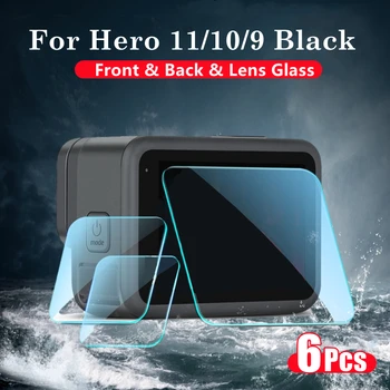 Защитная пленка из закаленного стекла для объектива GoPro Hero 11 10 9 для Аксессуаров для экшн-камер Go Pro Hero11 Hero10 9