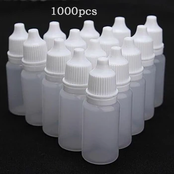 1000ШТ 10 мл/15 мл/20 мл, Пустые пластиковые Бутылки-Капельницы для жидкости для глаз, Капельницы для многоразового использования