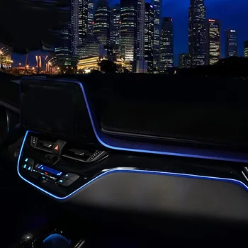 Автомобильная светодиодная подсветка атмосферы приборной панели Центральное управление Световая декоративная лента Для Toyota CHR C-HR 2017 2018 2019 2020 2021 Аксессуары