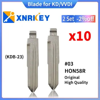 XNRKEY 10 Шт 03 # HON58R Оригинальное Высококачественное Лезвие для Замены дистанционного ключа KD/VVDI Металлическое Пустое Неразрезанное Лезвие