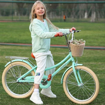 Детские велосипеды Для девочек, CuHK, Дети 6-12 лет, ретро-пасторальный стиль, Педальные велосипеды для начальной школы высокого уровня