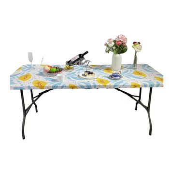 Прямоугольная Скатерть из эластичного полиэстера для домашнего стола, для пикников на открытом воздухе, для декора гостиной, 6 цветов, разных размеров