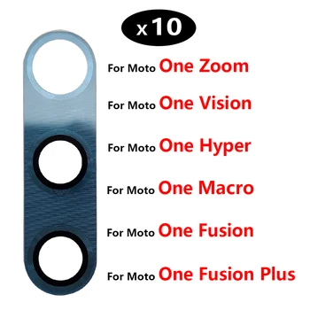 10 шт./лот, новинка для Motorola Moto One Zoom Hyper Fusion Plus Vision Macro Задняя камера, стеклянный объектив с клеевым покрытием