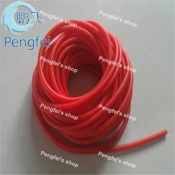 Бесплатная доставка 10 м красного цвета внутренний диаметр 2 мм внешний диаметр 5,5 мм латексная трубка резиновая лента для фитнес-оборудования