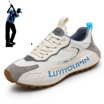 2023 Весна/Лето, Новая мужская обувь для гольфа, Уличная обувь для ходьбы по траве, Модная мужская обувь для тренировок по гольфу
