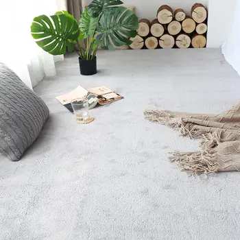 Однотонный ковер из искусственного кашемира, прикроватный ковер для спальни, ковры в скандинавском стиле и ковры для дома, коврики для украшения гостиной