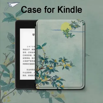 Для Kindle Paperwhite 5 Case 2021 Capa Para M2L3EK Китайская Роспись Тушью в виде Веточки для Amazon Kindle 658 10th J9G69R Заменить Оболочку