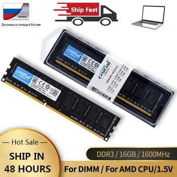 Оперативная память Crucial Memory DDR3 16 ГБ 1600 МГц для материнской платы с процессором AMD Оперативная память PC3-12800 240pin 1,5 В Модуль оперативной памяти ПК