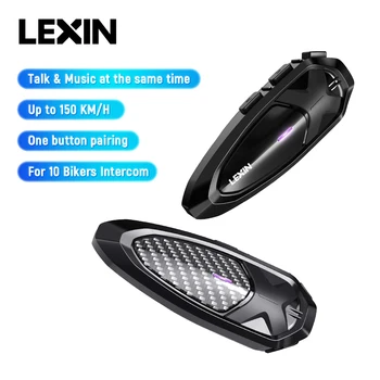 2022 Lexin GTX 2 шт. Гарнитуры для мотоциклетного Bluetooth-шлема, сопряжение одной кнопкой Для одновременного разговора и прослушивания музыки