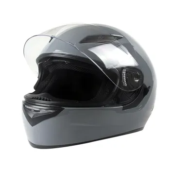 Цементно-серый Мотоциклетный шлем с полным лицом, Темные линзы, Мотоциклетный шлем, Козырьки, Байковые шлемы, Размеры M, L, XL Для мужчин И Женщин