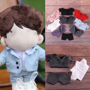 3 шт./компл., новая детская подарочная одежда, Аксессуары для кукол-идолов, одежда для кукол 20 см, Плюшевая кукольная одежда, Короткие топы