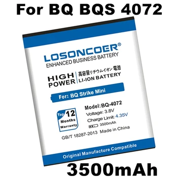 LOSONCOER 3500 мАч для BQ-4072 Аккумулятор для BQ 4072 BQS 4072 BQS-4072 Strike Mini + Быстрое поступление