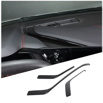 ABS Углеродное Волокно/Красный Для Chevrolet Corvette C8 Stingray Z51 Z06 2020-2023 Отделка Приборной панели Салона Автомобиля Автоаксессуары