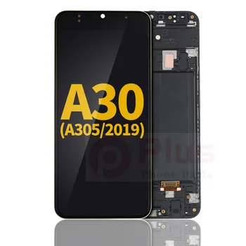 AMOLED-дисплей в сборе с заменой рамки для Samsung Galaxy A30 (A305/2019) (восстановленный) (черный)