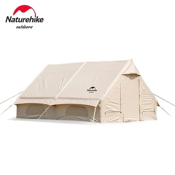 Naturehike Большая Космическая хлопчатобумажная надувная палатка для 5-8 человек, семейная воздушная Палатка 12,0, походная палатка для путешествий на открытом воздухе с воздушным насосом