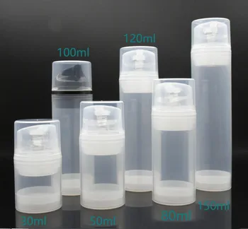 150 МЛ, 5,2 жидких унции, пластиковая прозрачная безвоздушная бутылка для лосьона /эмульсии /основы/анти-УФ-геля /отбеливающей жидкости для ухода за кожей, упаковка