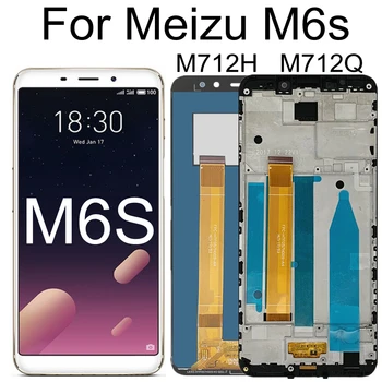 5,7 ЖК-дисплей Для Meizu M6S Meilan S6 Mblu S6 M712H M712Q ЖК-дисплей с сенсорным экраном Дигитайзер В Сборе Запасные Аксессуары