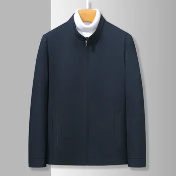 Мужская одежда, весенне-осенняя новая куртка со стоячим воротником, модное деловое повседневное пальто среднего возраста