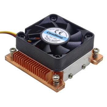 1U серверный процессорный кулер охлаждающий вентилятор Медный радиатор для Intel Pentium M PGA 478 BGA 479 Промышленное компьютерное активное охлаждение
