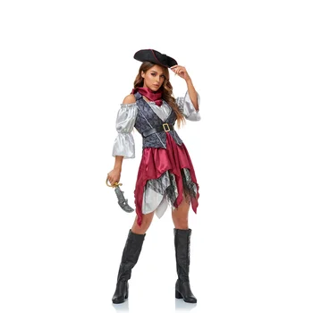 Новый пиратский костюм для взрослых женщин, маскарадная форма для Хэллоуина, вечеринки