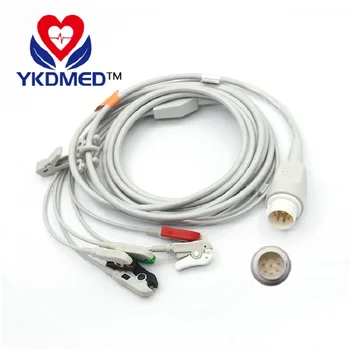 Совместим с 8-контактным цельным кабелем пациента patient monito с 5 выводами, медицинскими аксессуарами для ЭКГ, бесплатная доставка!
