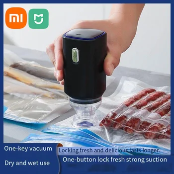 Вакуумный упаковщик Xiaomi Mijia Ручная Кухонная Электрическая Вакуумная Упаковочная машина USB Вакуумный Компрессионный мешок для пищевых продуктов