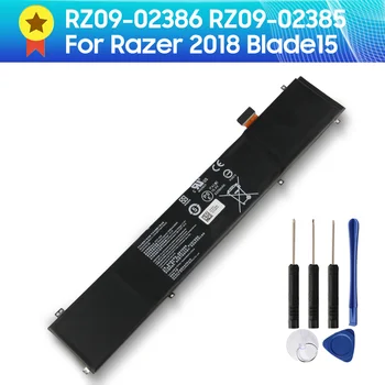 Оригинальный Аккумулятор для ноутбука RZ09-0288 RC30-0248 Для Razer 2018 Blade15 RZ09-02386 RZ09-02385 5209 мАч, Оригинальный Аккумулятор + инструмент