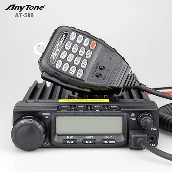 Приемопередатчик мобильной радиосвязи Anytone AT-588 VHF с высокой мощностью 35 Вт 66-88 МГц, 2-полосное радио для автомобиля