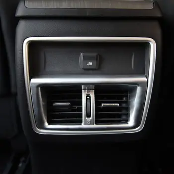 Для Nissan Murano 2015 2016 2017 2018 ABS Хром Коробка подлокотника переменного тока заднего сиденья Вентиляционное отверстие для кондиционера