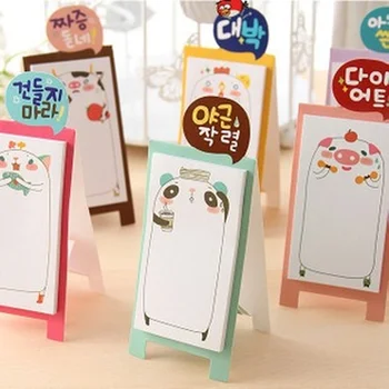 Корейский блокнот INS Wind с рисунком мультяшного животного, фрукта, девушки, Горизонтальная линия, блокноты, Цвет N, Сообщение, милые стикеры