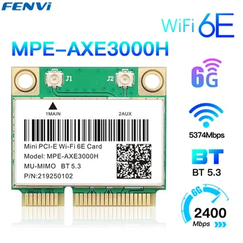 WiFi 6E 5374 Мбит/с AX210 Беспроводная Мини-карта PCI-E WiFi для Bluetooth 5,3 802.11AX 2,4 G/5G/6GHz Адаптер сетевой карты Wlan для Win10