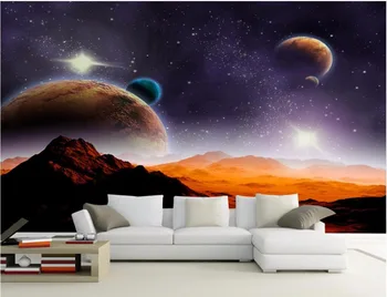 Фотообои на заказ, 3D обои, Инопланетная вселенная звезд, декоративная живопись, 3D настенные фрески, обои для стен гостиной, 3 d