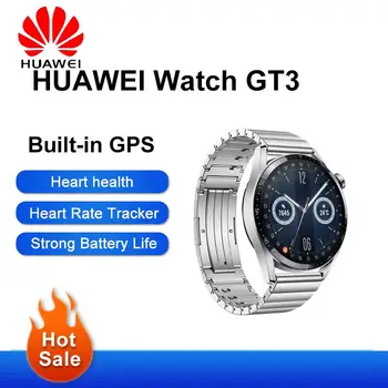Новые Смарт-часы HUAWEI WATCH GT 3, мониторинг SpO2 в течение всего дня, Время автономной работы, беспроводная зарядка, точный мониторинг сердечного ритма, GPS GT 3