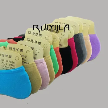 Теплые удобные хлопчатобумажные носки из бамбукового волокна для девочек, женские носки до щиколотки, невидимый цвет, чулочно-носочные изделия для девочек и мальчиков, 3 пары = 6шт 3xWS40