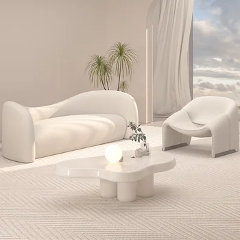 Диван-органайзер для гостиной, 3-местный, современный напольный диван в скандинавском стиле, изогнутый, Необычный, Уникальный белый Divani Soggiorno, мебель для дома